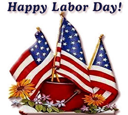 Happy Labor Day flags