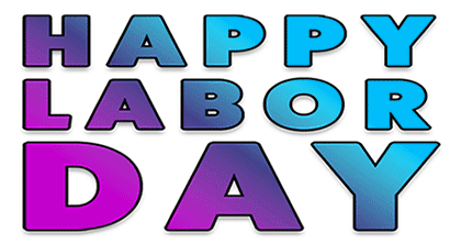 Happy Labor Day purple
