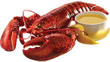 lobster with butter and lemon