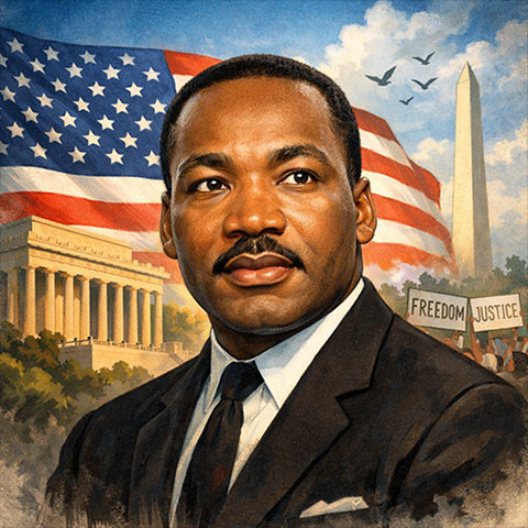 portrait Martin Luther King