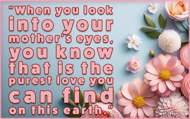a mother's eyes