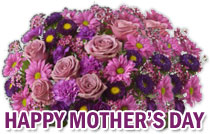 happy mothers day with flowers