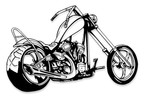 black and white motorcycle