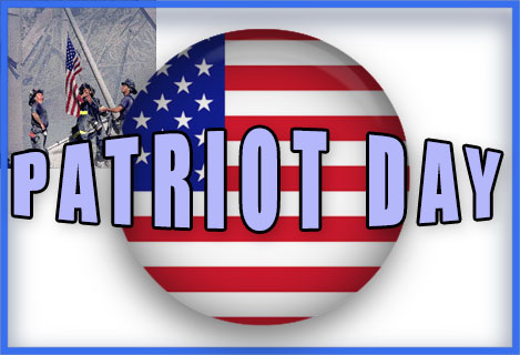 Patriot Day raising the American Flag