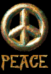 spinning peace sign with the word peace