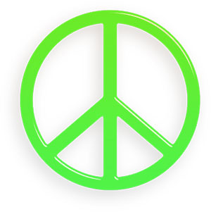 peace sign green