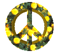 animated peace sign spinning 3d