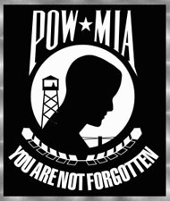 POW/MIA - You Are Not Forgotten with silver frame