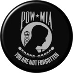 POW-MIA round button