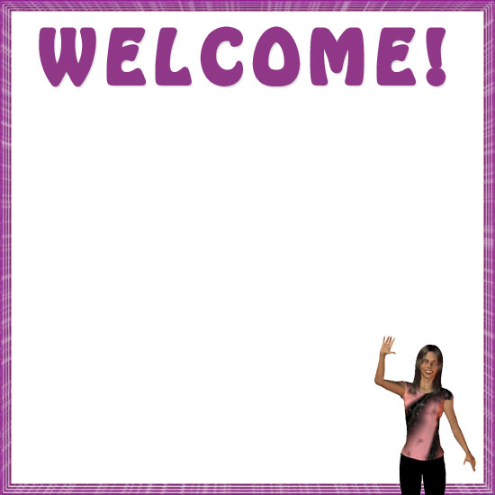 welcome border purple