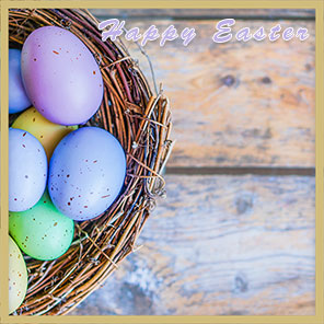 basket Easter eggs