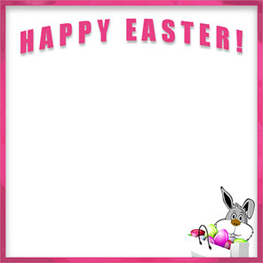 Happy Easter bunny border