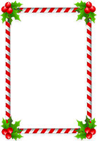 candy cane holly border