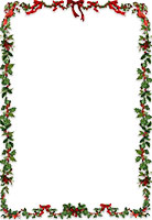 holly ribbon border