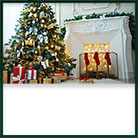 Christmas tree fireplace