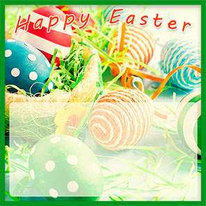 Easter eggs border