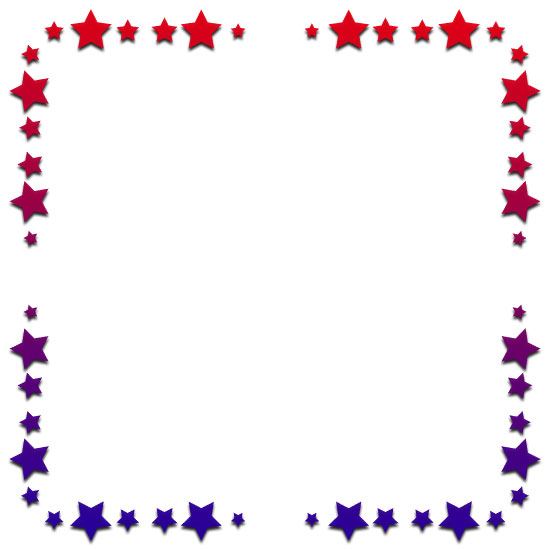 red and blue star border
