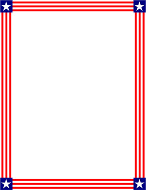 american flag page border