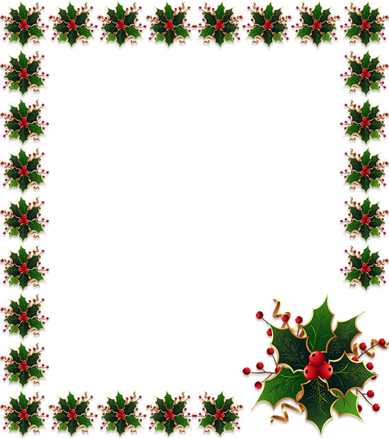 Christmas holly ribbon