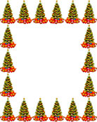 Christmas trees border