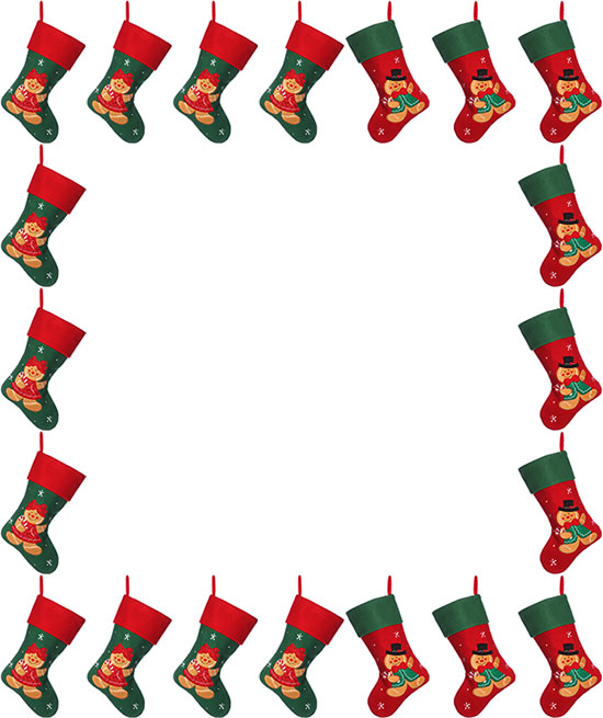 Christmas Stocking Border Clip Art