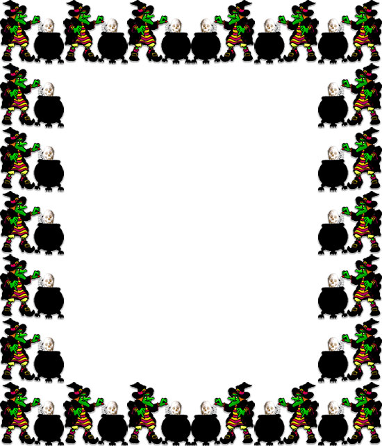 witch and cauldron border