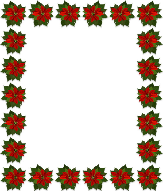 poinsettia frame