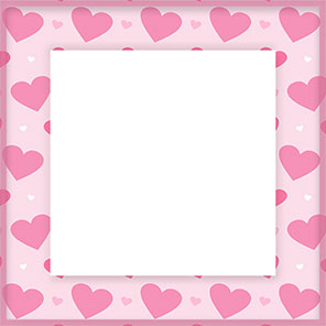 pink hearts border