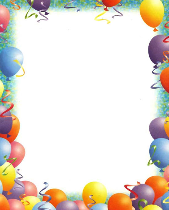 Free Birthday Borders For Invitations And Other Birthday Projects - Free Bi...
