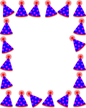 Party Hats border