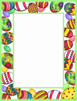 painted eggs border