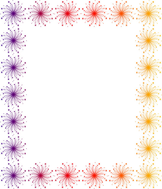 fireworks border clip art