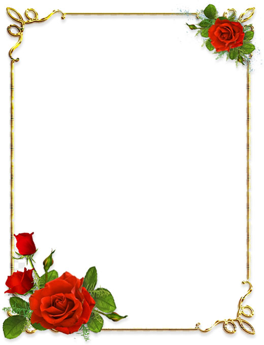 red roses border clipart