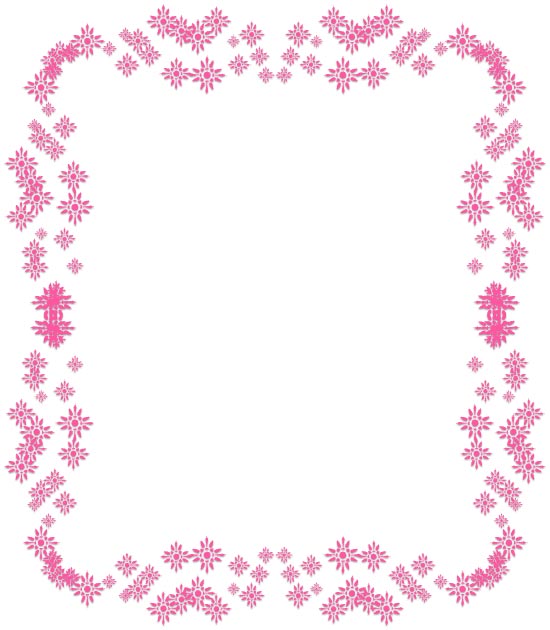 pink flower frame
