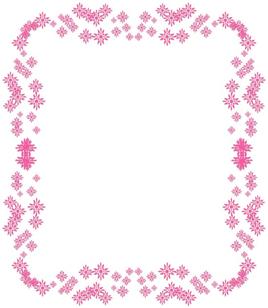 pink flower frame