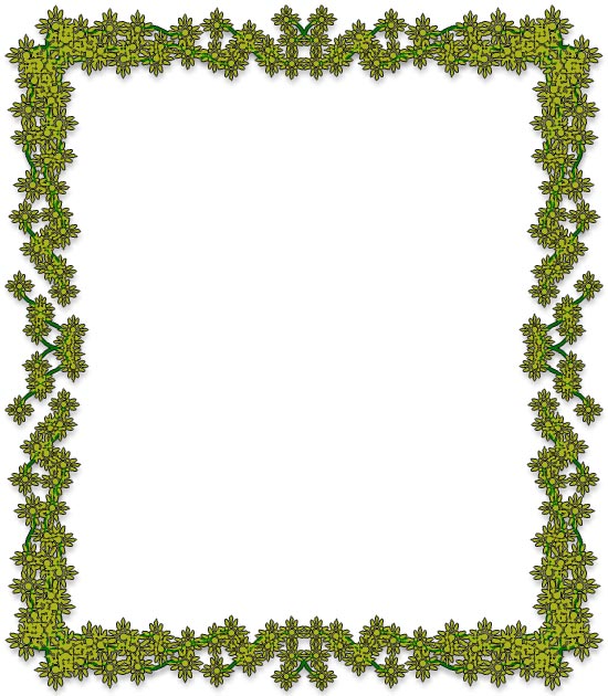 yellow green flower border