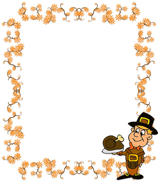 turkey eating pie clipart border