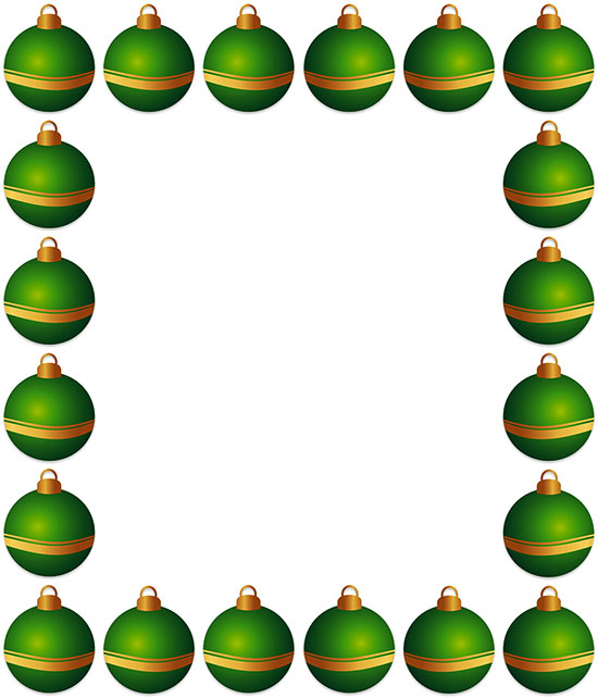 green ornaments