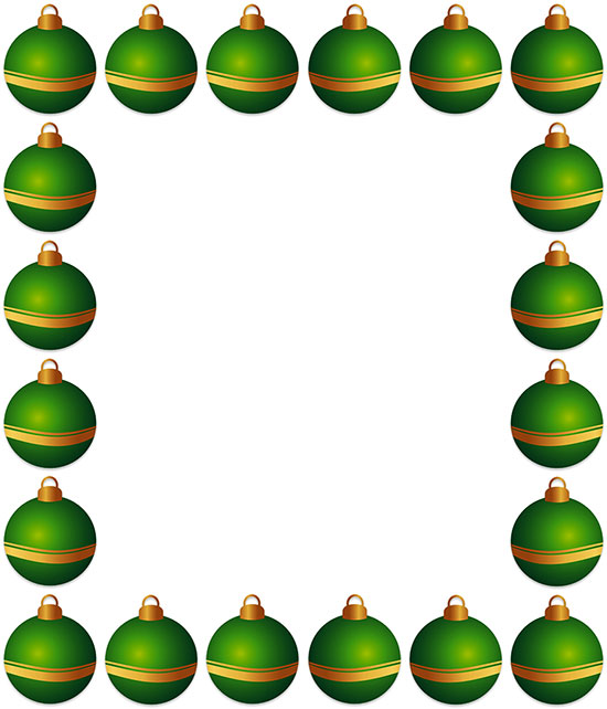 green ornaments