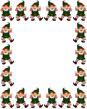 Free Elf Christmas Borders - Clipart - Frames - Santa's Elves