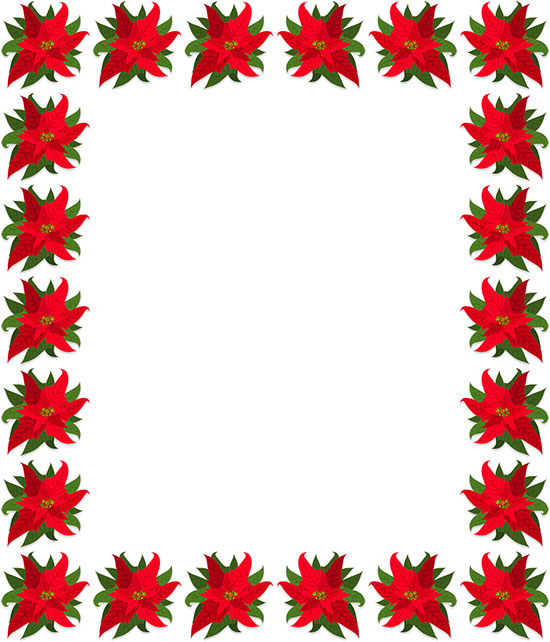 poinsettia frame