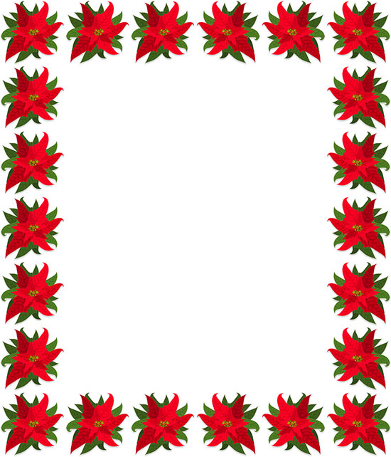 poinsettia frame