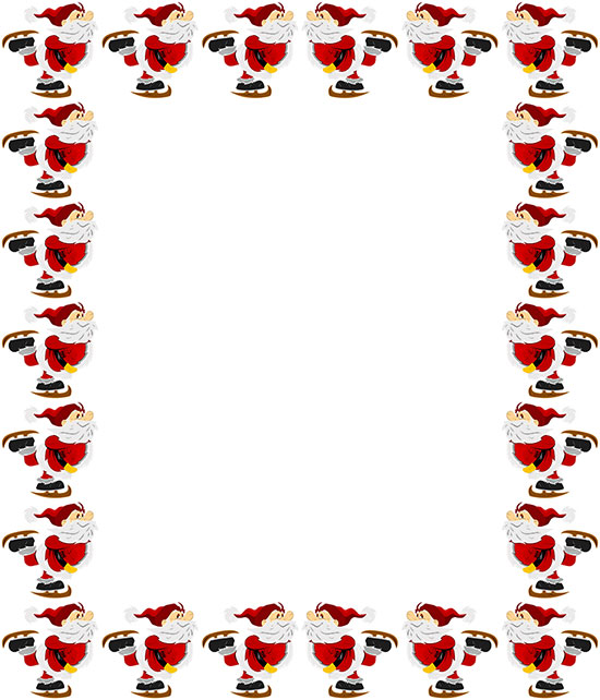 Santa skating