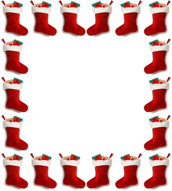 christmas stocking border clip art