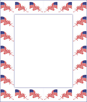 american flag page border