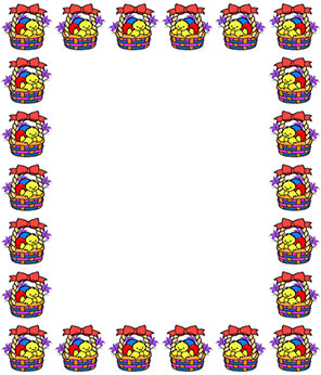 Easter baskets border
