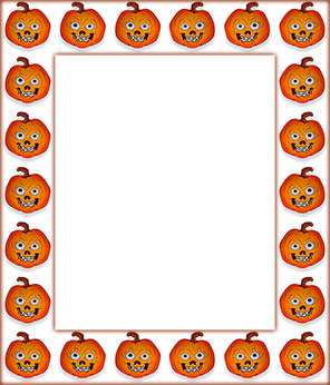 jack-o'-lanterns border frame