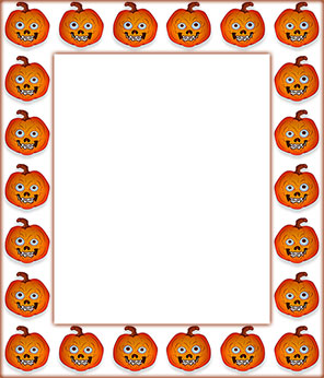 jack-o'-lanterns border frame