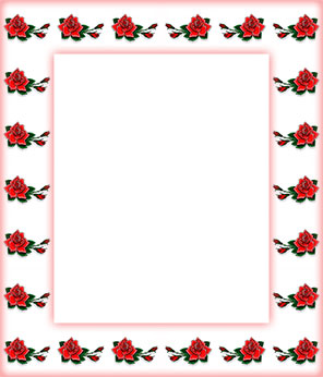 red roses frame