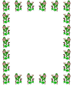 leprechauns border frame